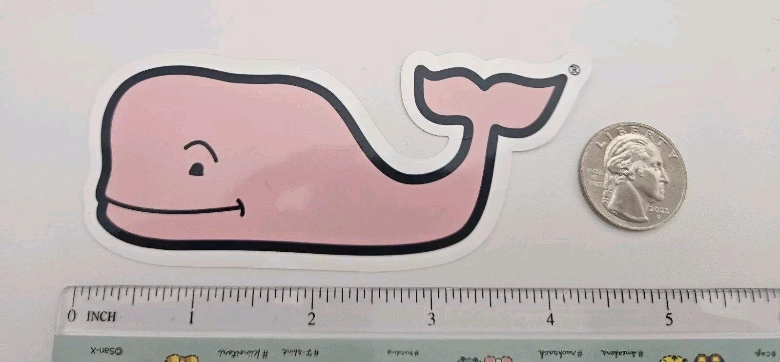 Vineyard Vines Plain No Theme Pink Whale Sticker Decal New Lot of 5