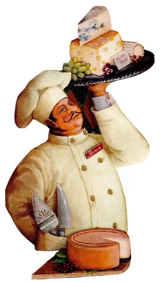 italian chef kitchen wall decal cheese prepasted 9.5 inch 1pc