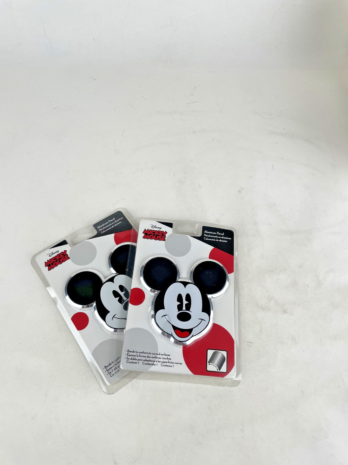 Official Licensed Disney Micky Mouse Aluminum Color Emblem Decal 2 Pak Set