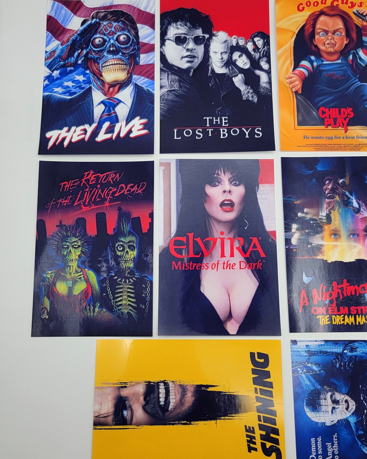 80s Classic Horror Movie Sticker Lot (10 Pack) (Sticker Set 1)