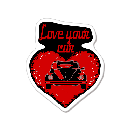Love Your Car car bumper sticker decal 5" x 4"