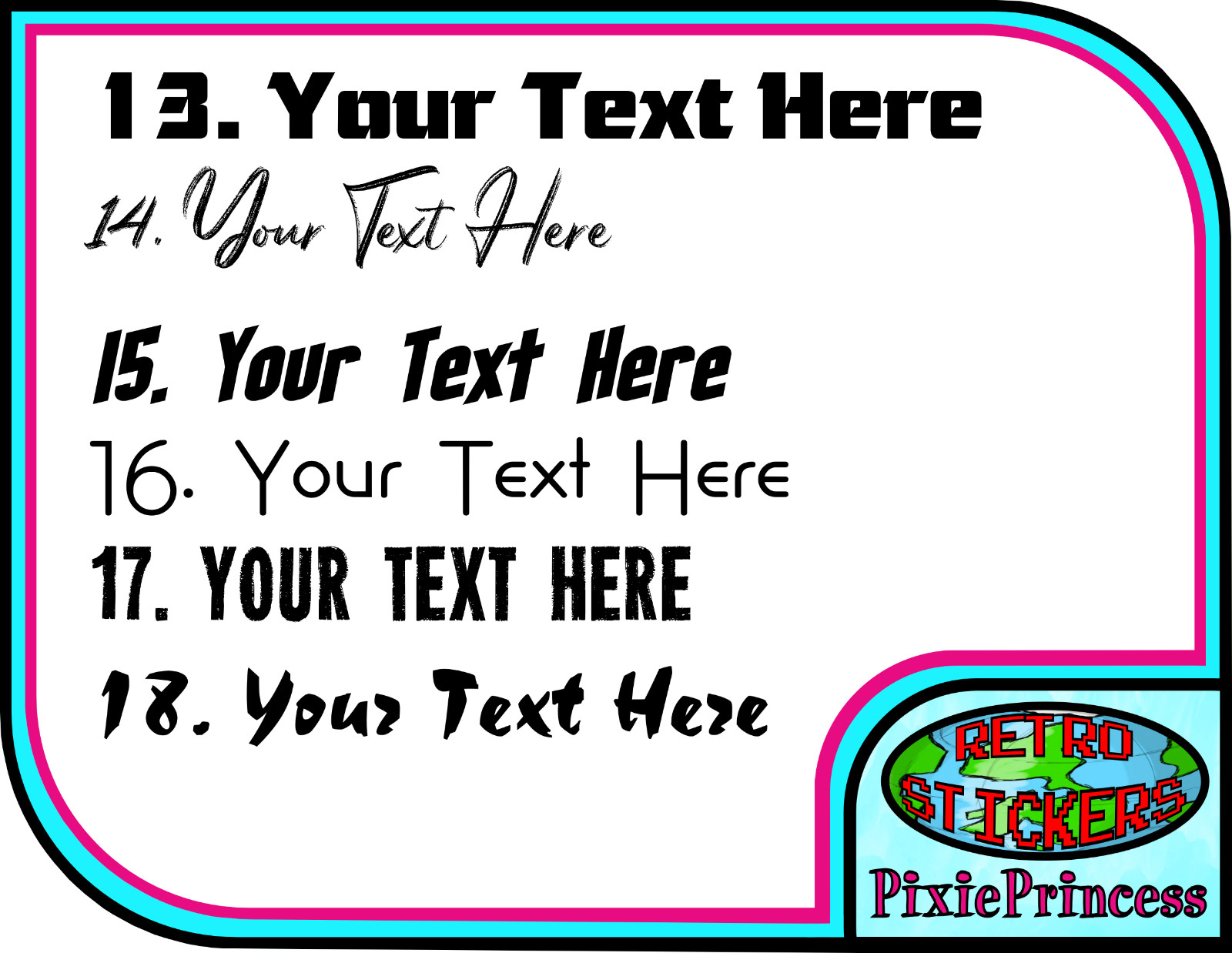 Personalised Business Sticker Car Custom Vinyl Decal Design Your Own Logo Quote