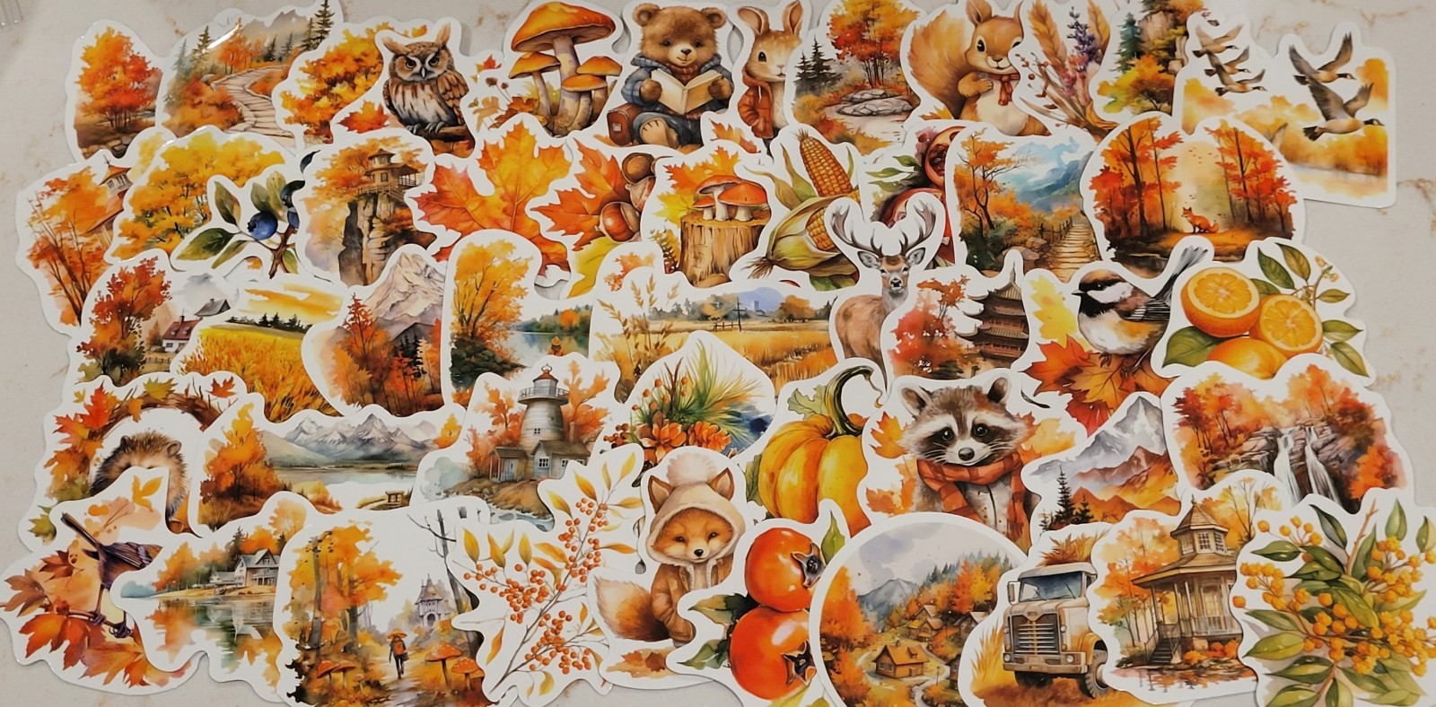 20 PCS Fall Autumn Season Aesthetic Nature Animals Landscape Stickers BRAND NEW