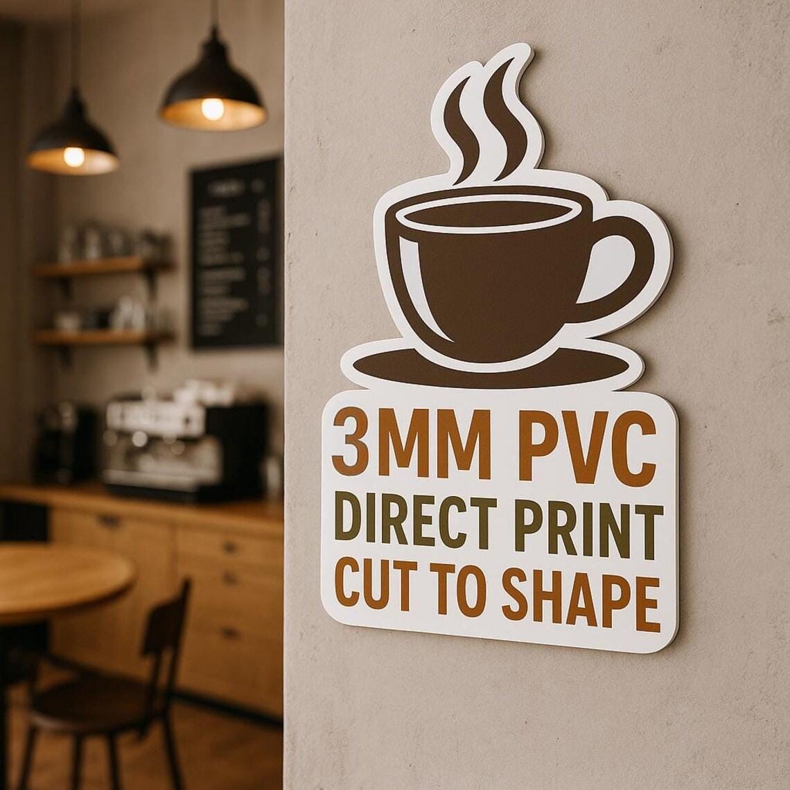 Custom Shape Sign, Weatherproof PVC Sign, Your Logo, Outdoor, Business Sign, Vi