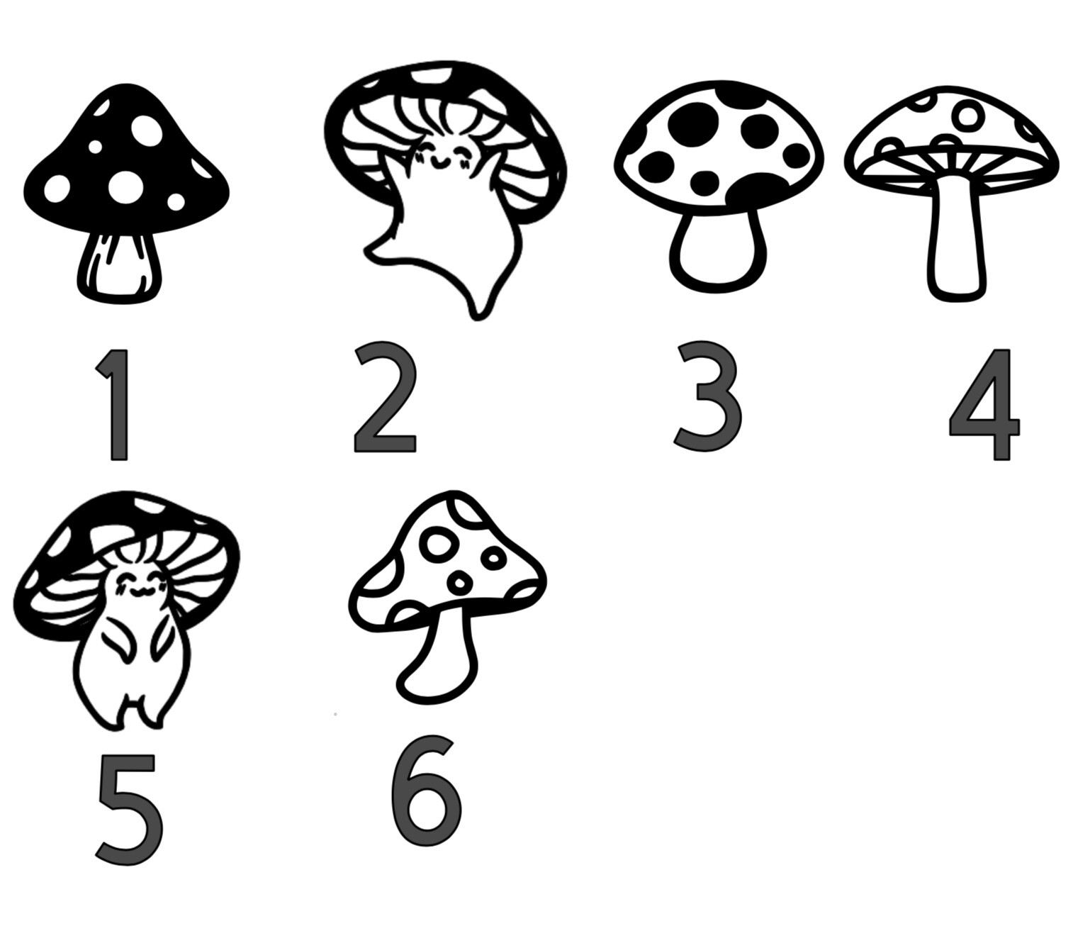 Mushroom Vinyl Decal (read description)