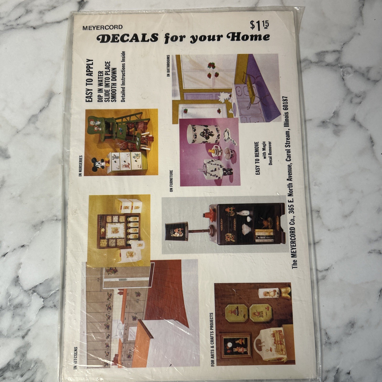 Vintage Meyercord Decals Lot Grain And Vegetables Retro Kitchen Decor Restaurant