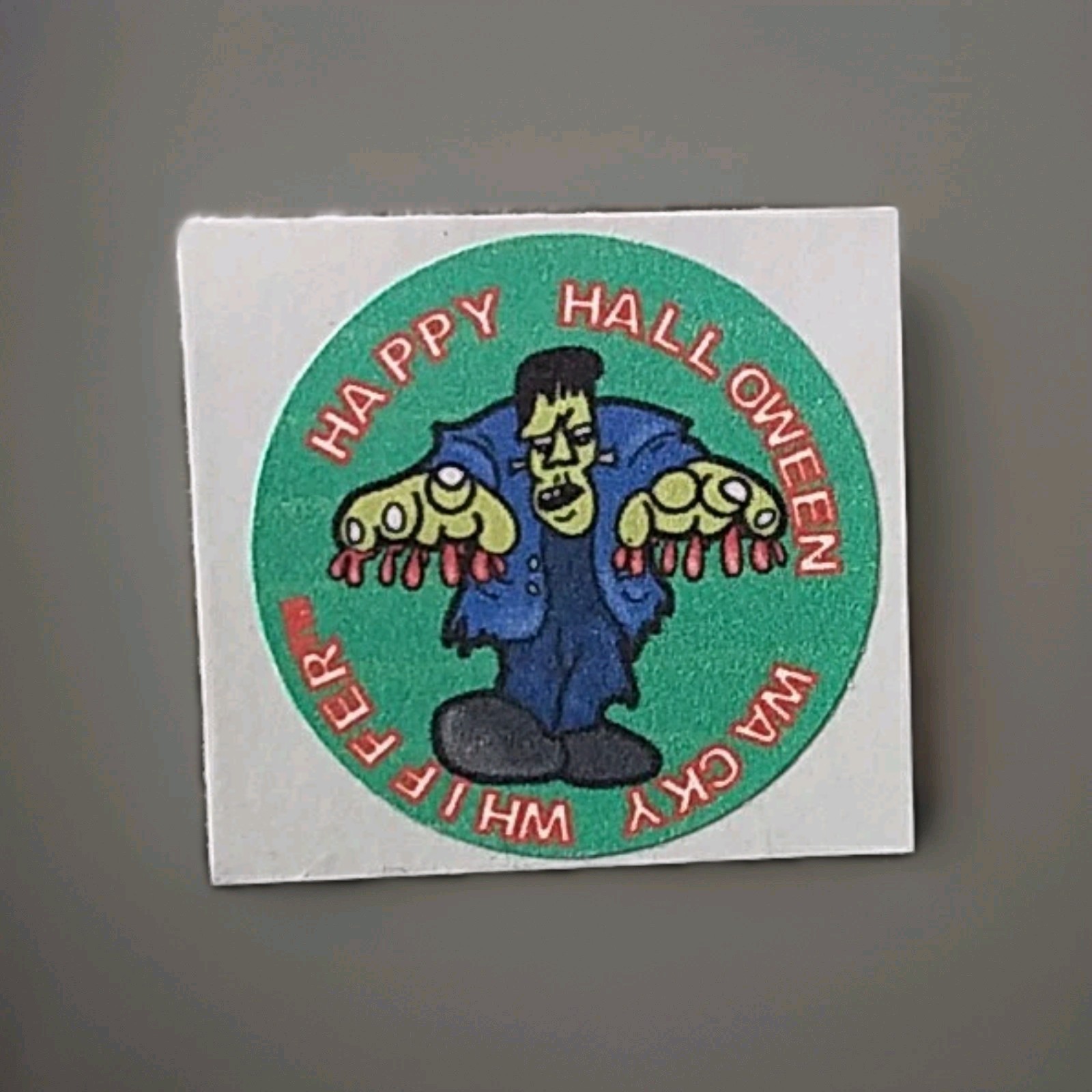 Happy Halloween Wacky Whiffer Frankenstein Sticker