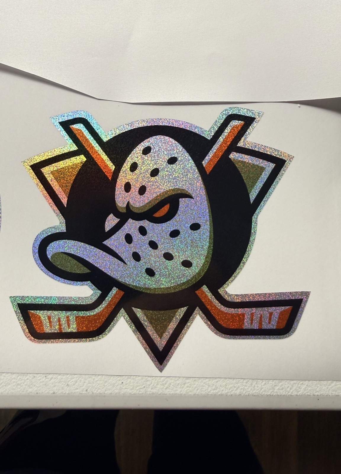 Anaheim Ducks Holographic Tiny Sparkle Vinyl Decal