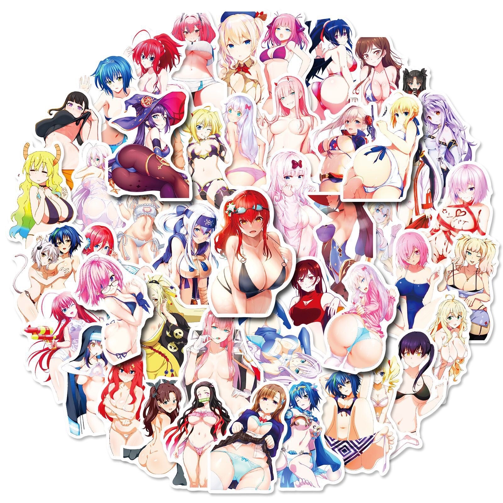 20 Ahegao Sexy Anime Girl Stickers Waifu Decals Laptop Hydro Yeti Free Shipping!