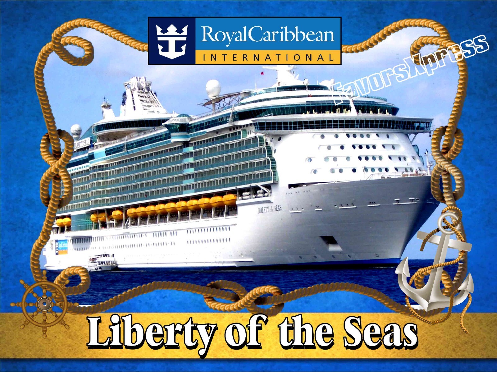 ROYAL CARIBBEAN LIBERTY OF THE SEAS CRUISE SHIP PHOTO MAGNET 4 X 3 INCHES
