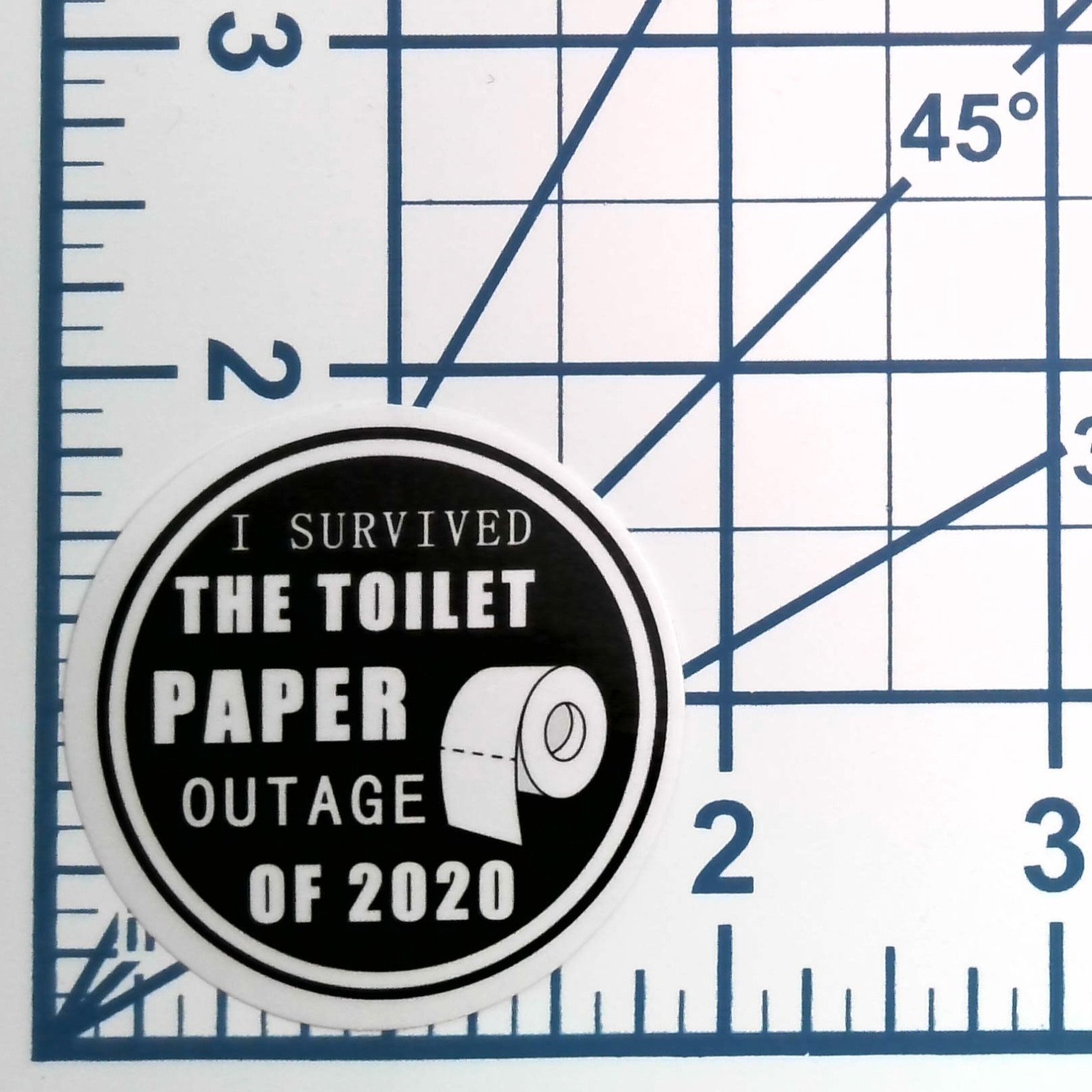 I Survived The Toilet Paper Outage of 2020 Vinyl Sticker Funny Quarantine Decal