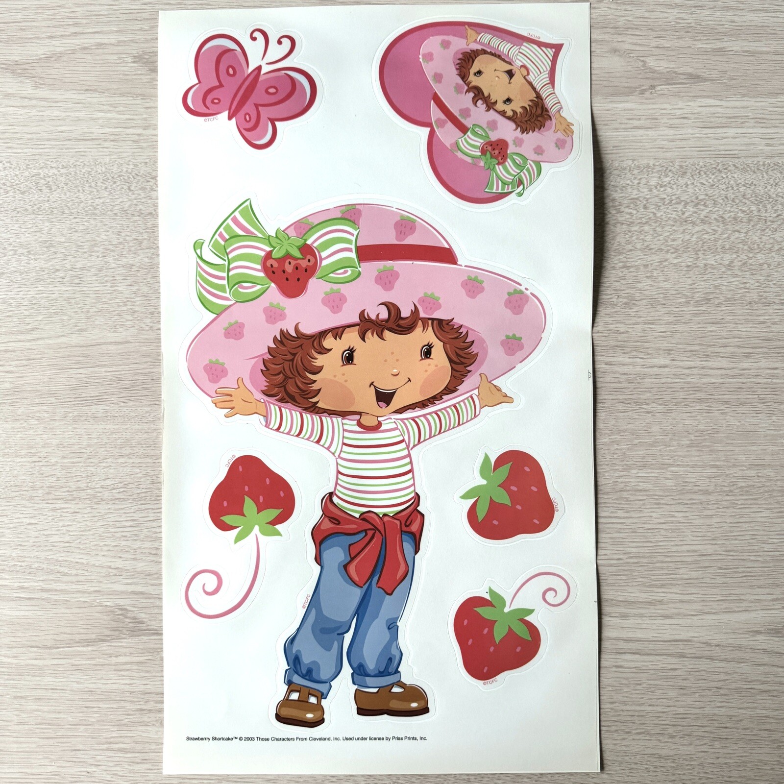 STRAWBERRY SHORTCAKE CUSTARD Cat 22 Jumbo Stick-ups wall stickers MURAL decals