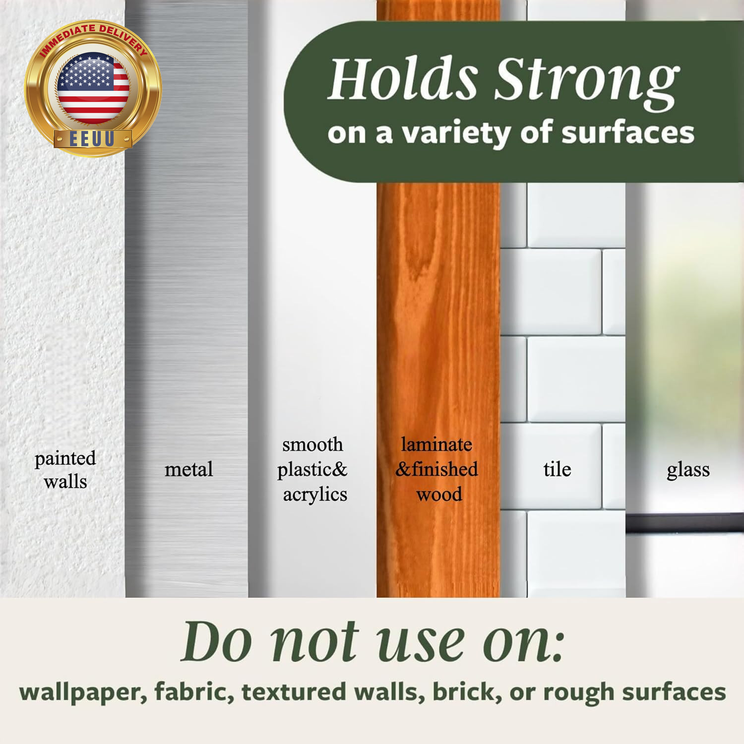 Adhesive Wall & Ceiling Decor Hooks: 4-Pack 3 Lbs Heavy Duty No-Drill 360° Swive