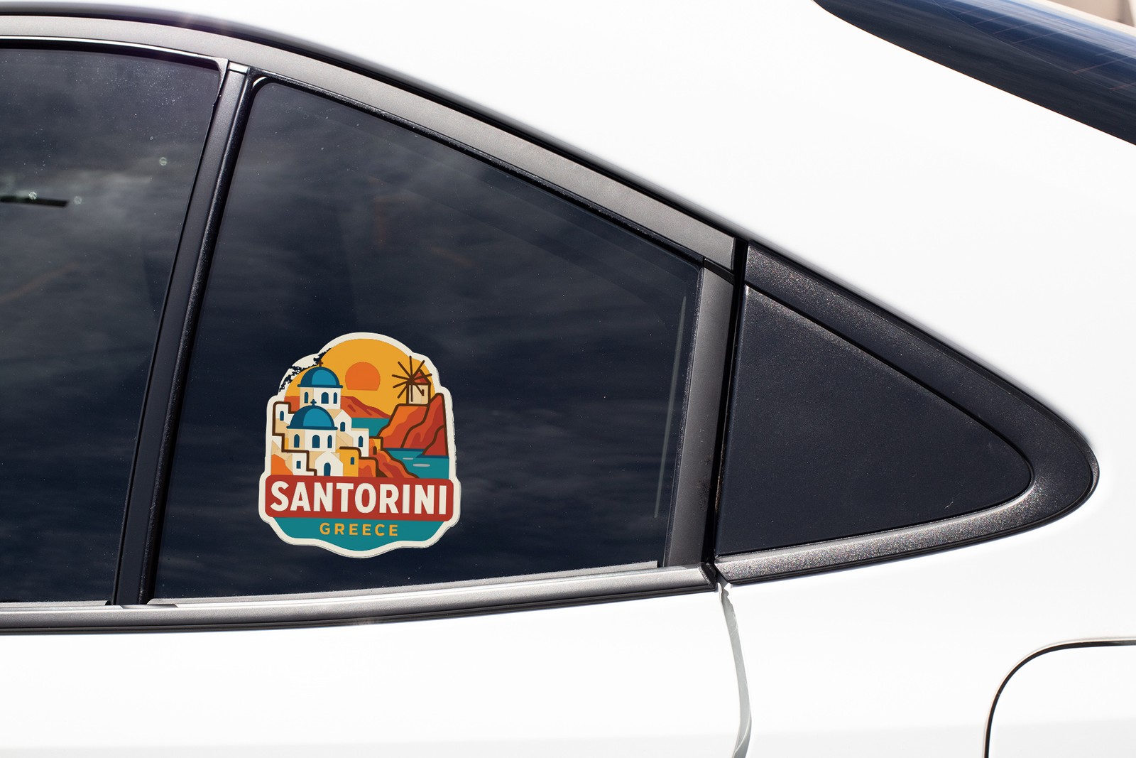 Santorini Greece Sticker Decal Vinyl Die-Cut City Skyline Landmark Design
