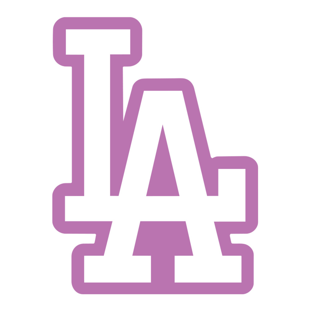 LA Dodgers Sticker Pink and White Car Window, Laptop and Bottle 3.72 W x 5 H in
