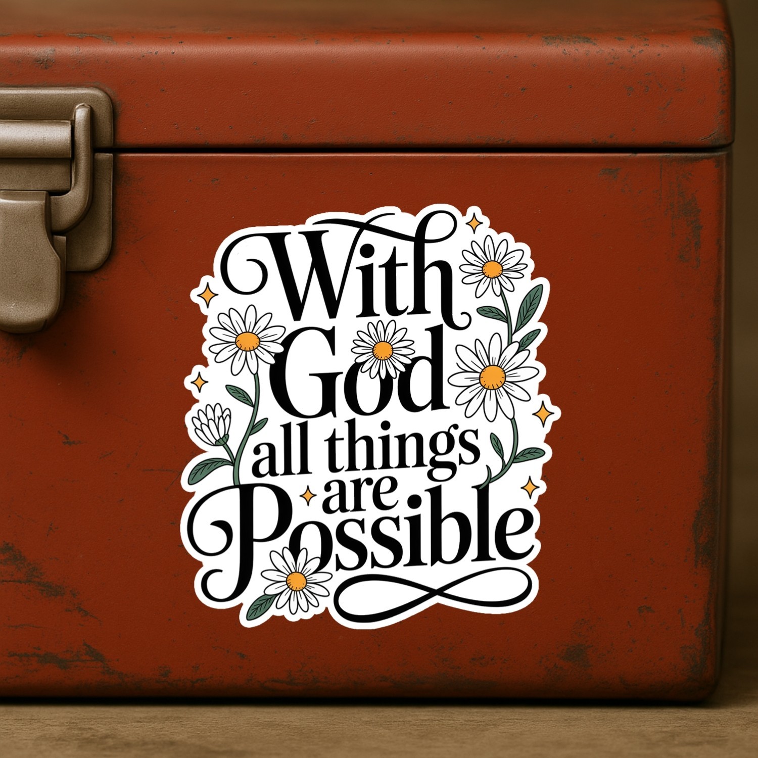 4Pcs Christian Bible Verse Stickers: Waterproof Vinyl Decals