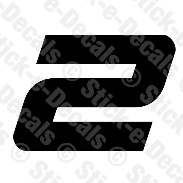 Number TWO 2 Vinyl Die Cut Decal Sticker – RACING NUMBER Custom SA