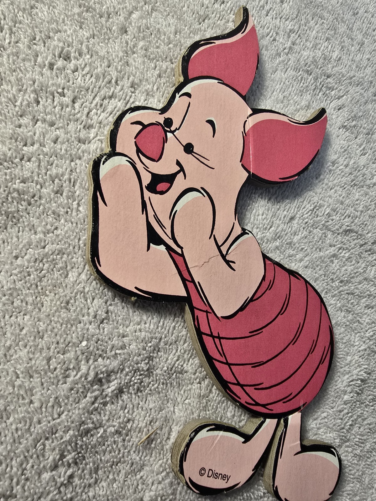 Vtg Winnie the Pooh & Friends Disney Wall Art LOT OF 4 Nursery Kid Pressed Board
