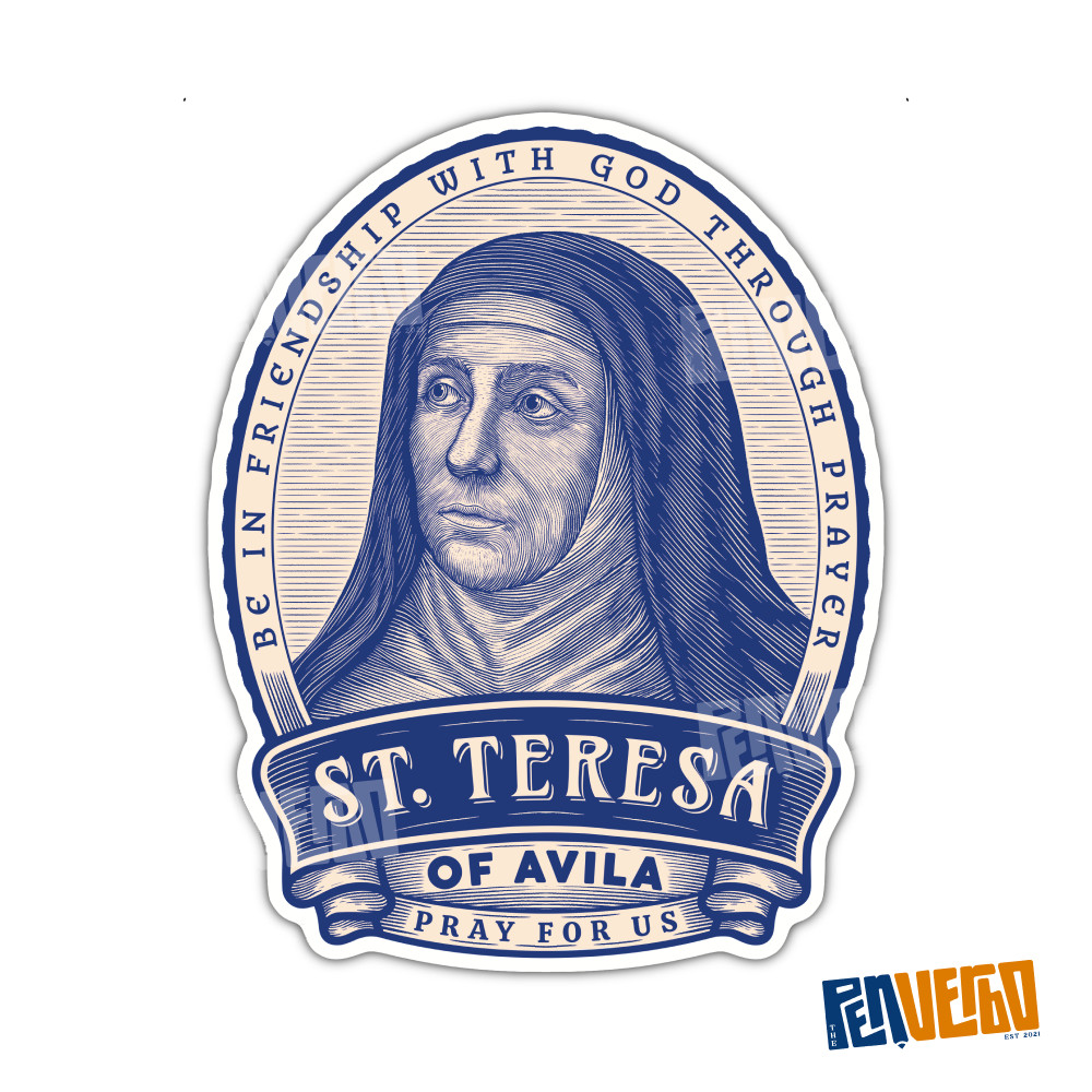 Saint Teresa of Avila Quote Sticker | Saint Quote | Religious Sticker | SQ448