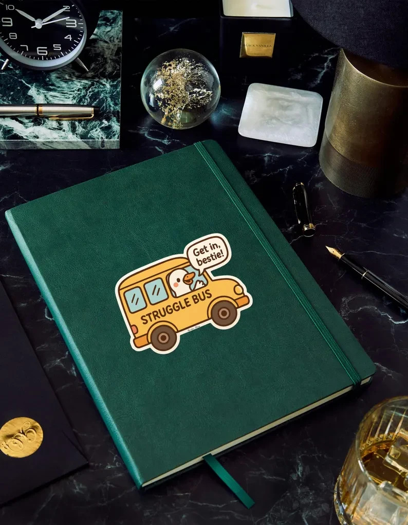 Struggle Bus Goose Sticker – Funny Chibi Vinyl Decal
