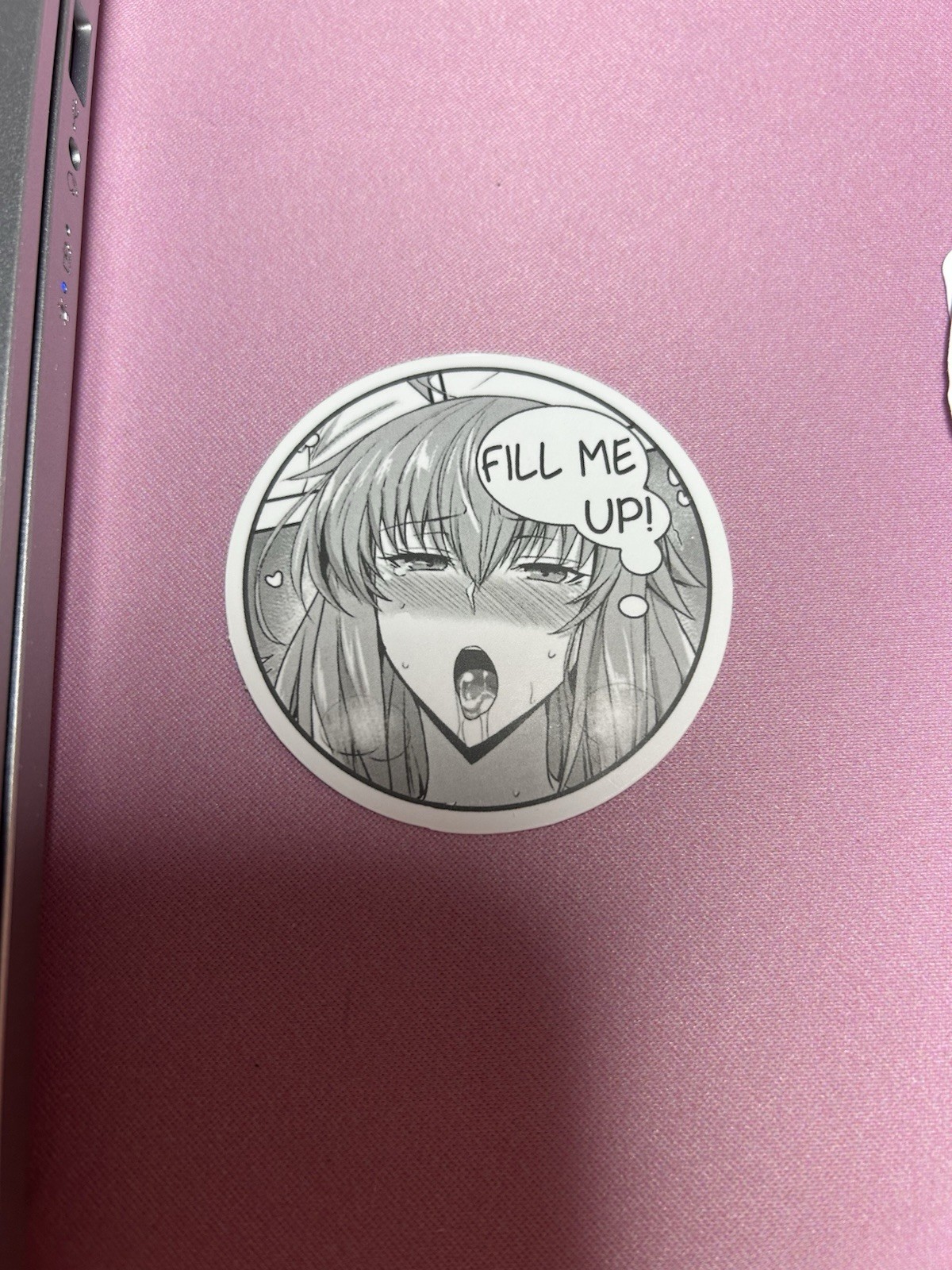 black and white waifu lewd stickers #15