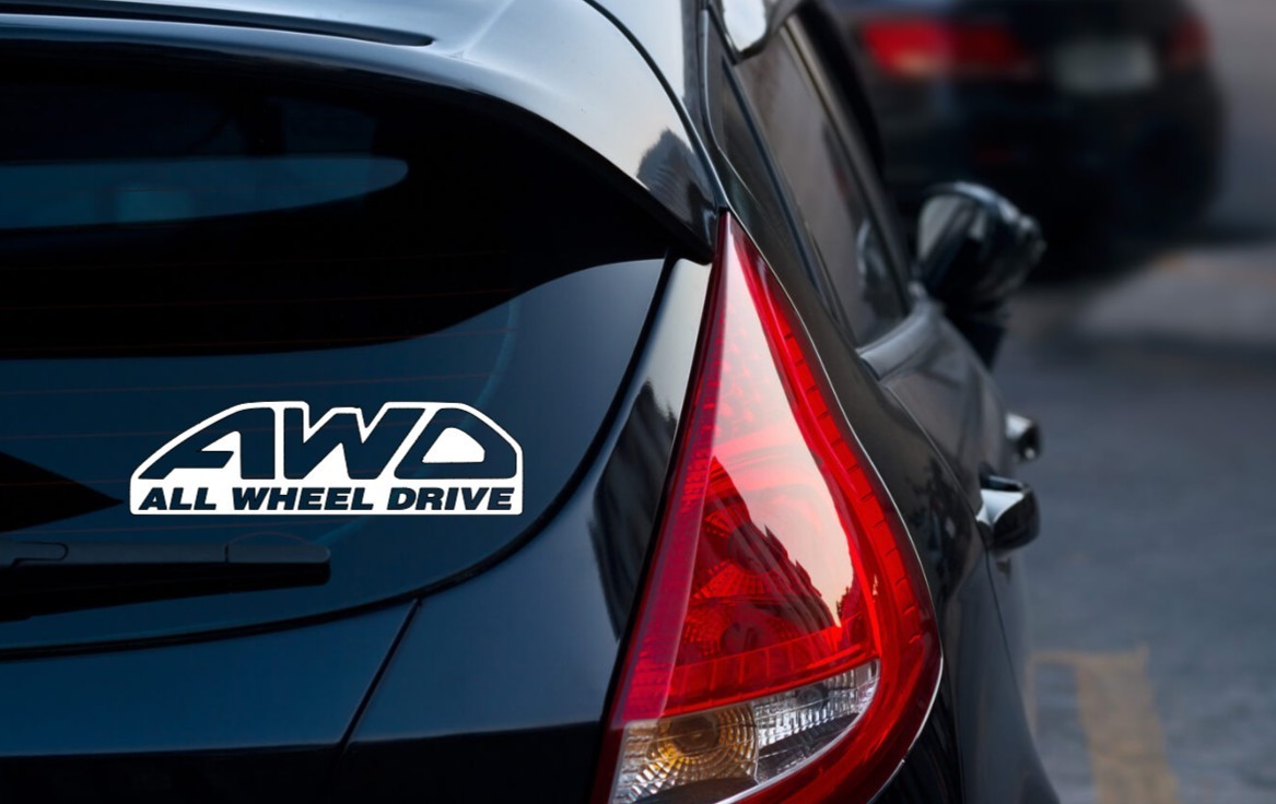 AWD All Wheel Drive Vinyl Decal Sticker 4×4 Car Truck Window