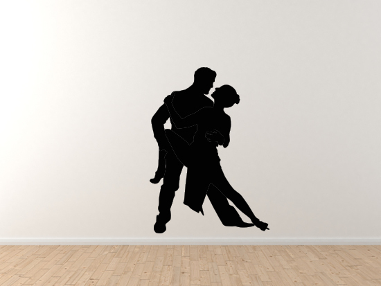 Tango Latin Salsa Samba Dance – Couple Pair Version 1 – Vinyl Wall Decal