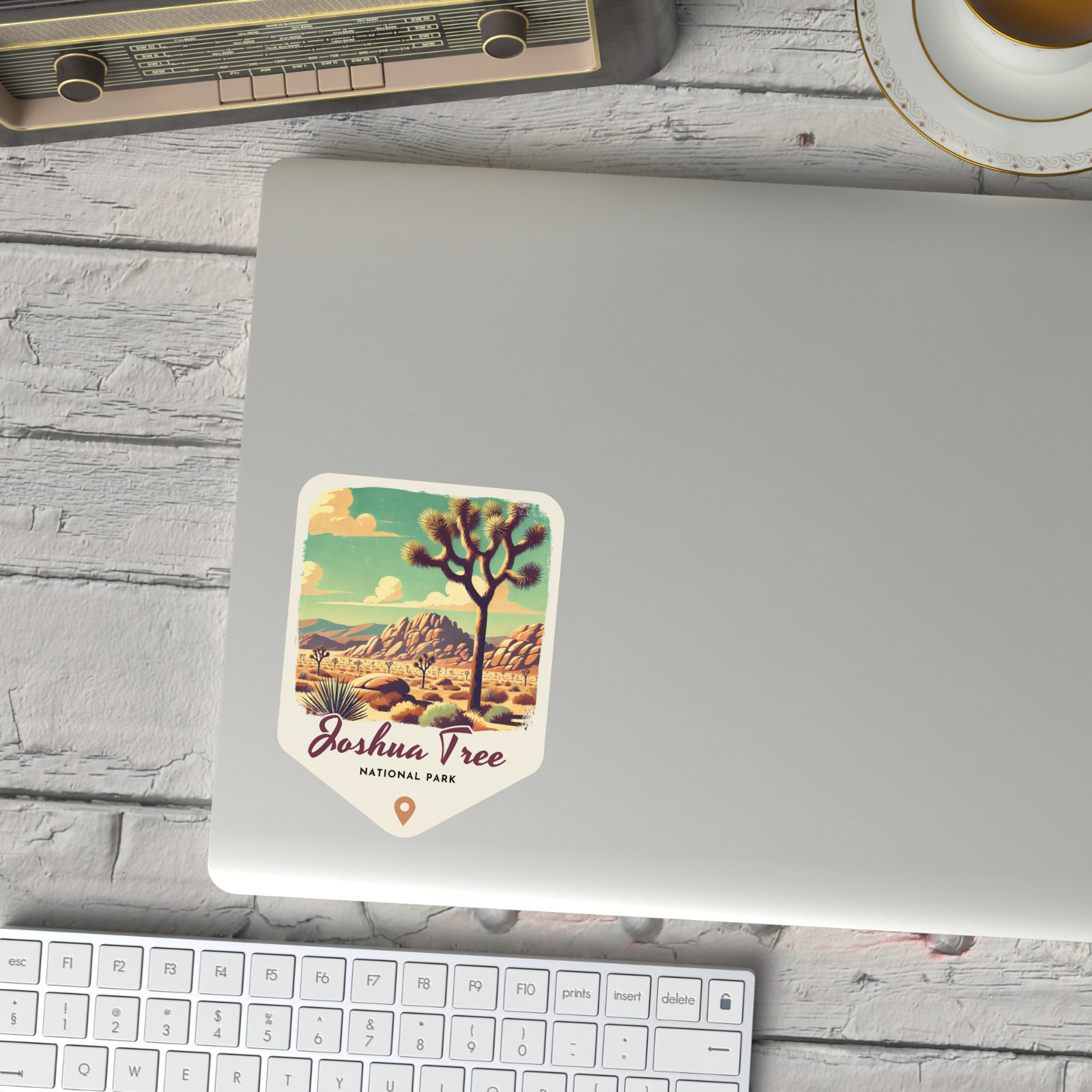 Joshua Tree National Park California Sticker Retro Style Waterproof Vinyl Decal