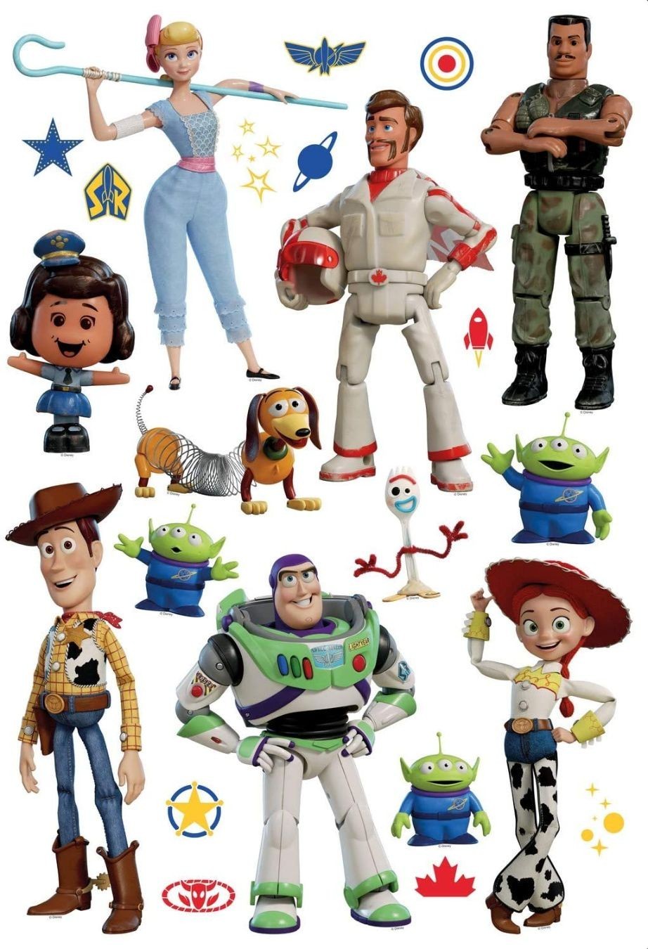 Toy Story Stickers Set Decals 65×42.5cm Sheet baby girl boy for wall furniture