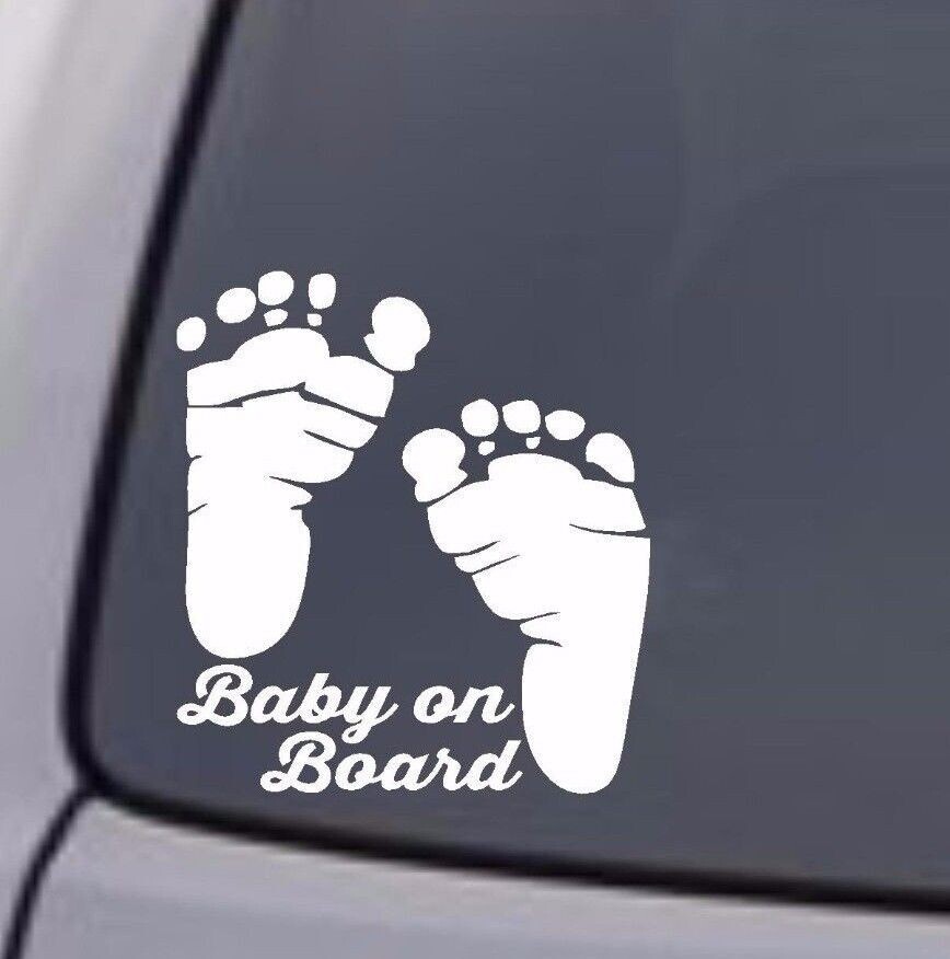Baby on Board footprint 6 inch Vinyl Decal