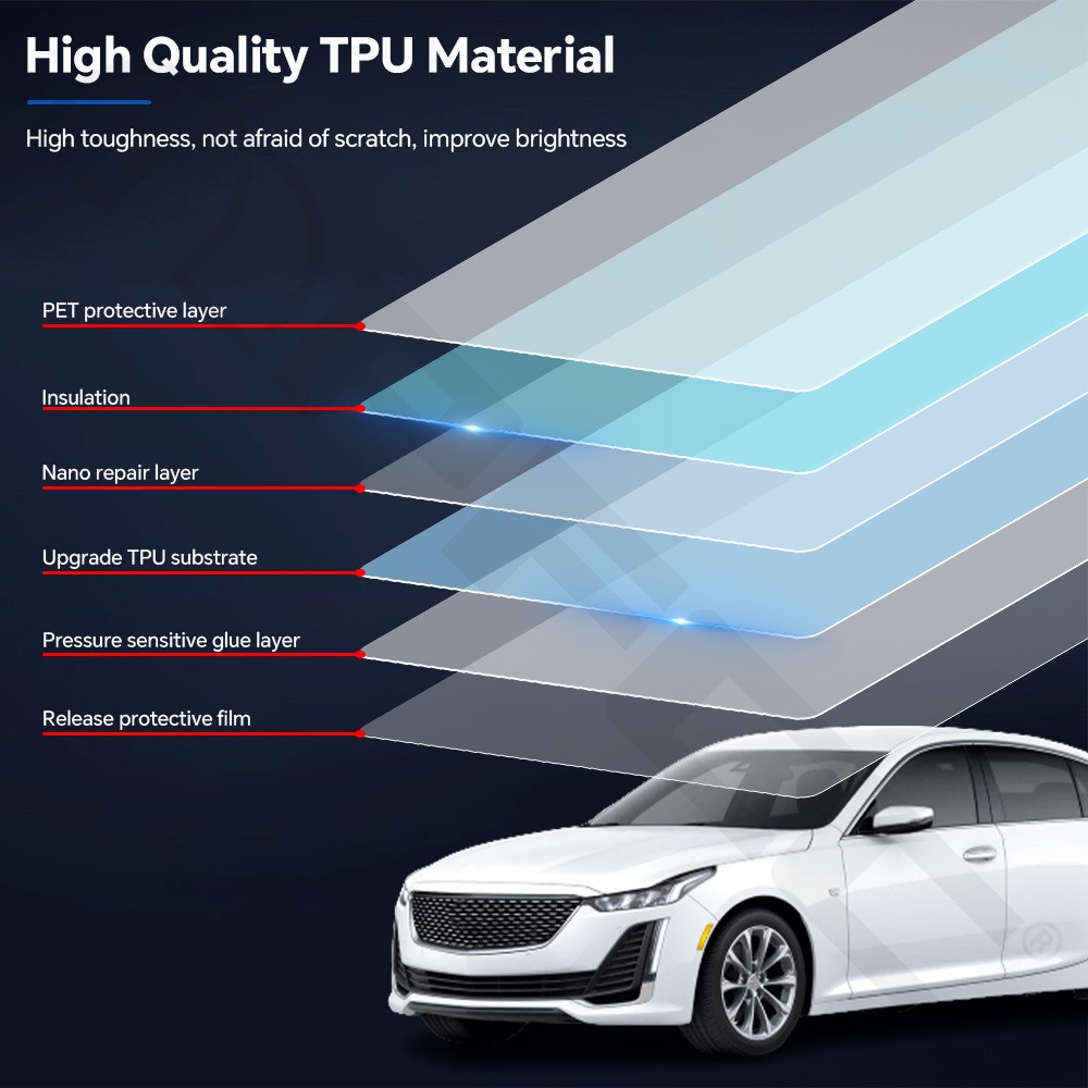 For Cadillac CT5 Luxury Premium 20-24 Full Car Precut Paint Protection Film PPF