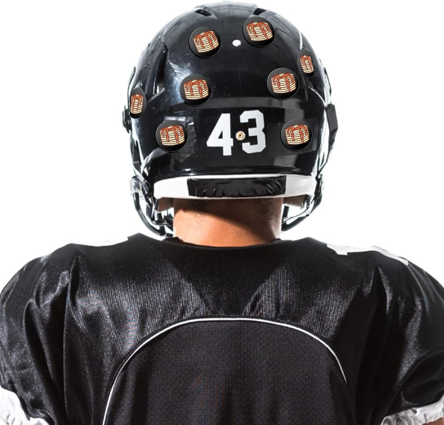 200 Pcs Football Helmet Stickers Pancake Block Football Award Decals for Helmets