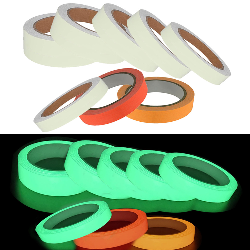Fluorescent Warning Tape, Self-Adhesive Glow Tape for Stage & Decoration ﻿