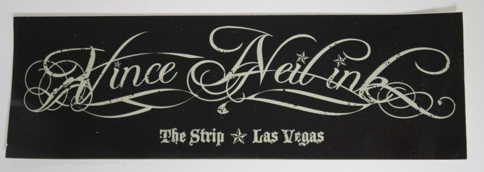 Vince Neil Ink The Strip Las Vegas Black, White, Red Sticker Decal 4" x 4"