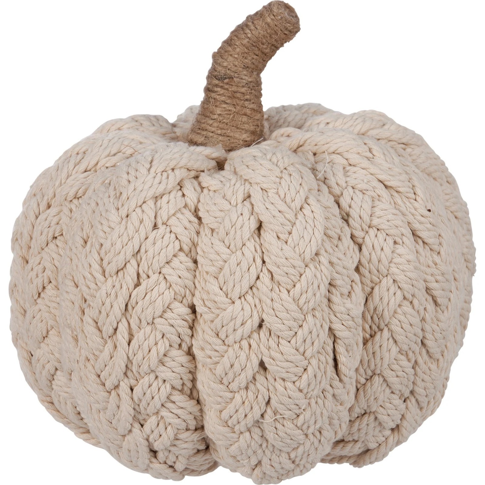 Primitives By Kathy Cream Braided Pumpkin 7.75" Diameter x 7.75" NEW