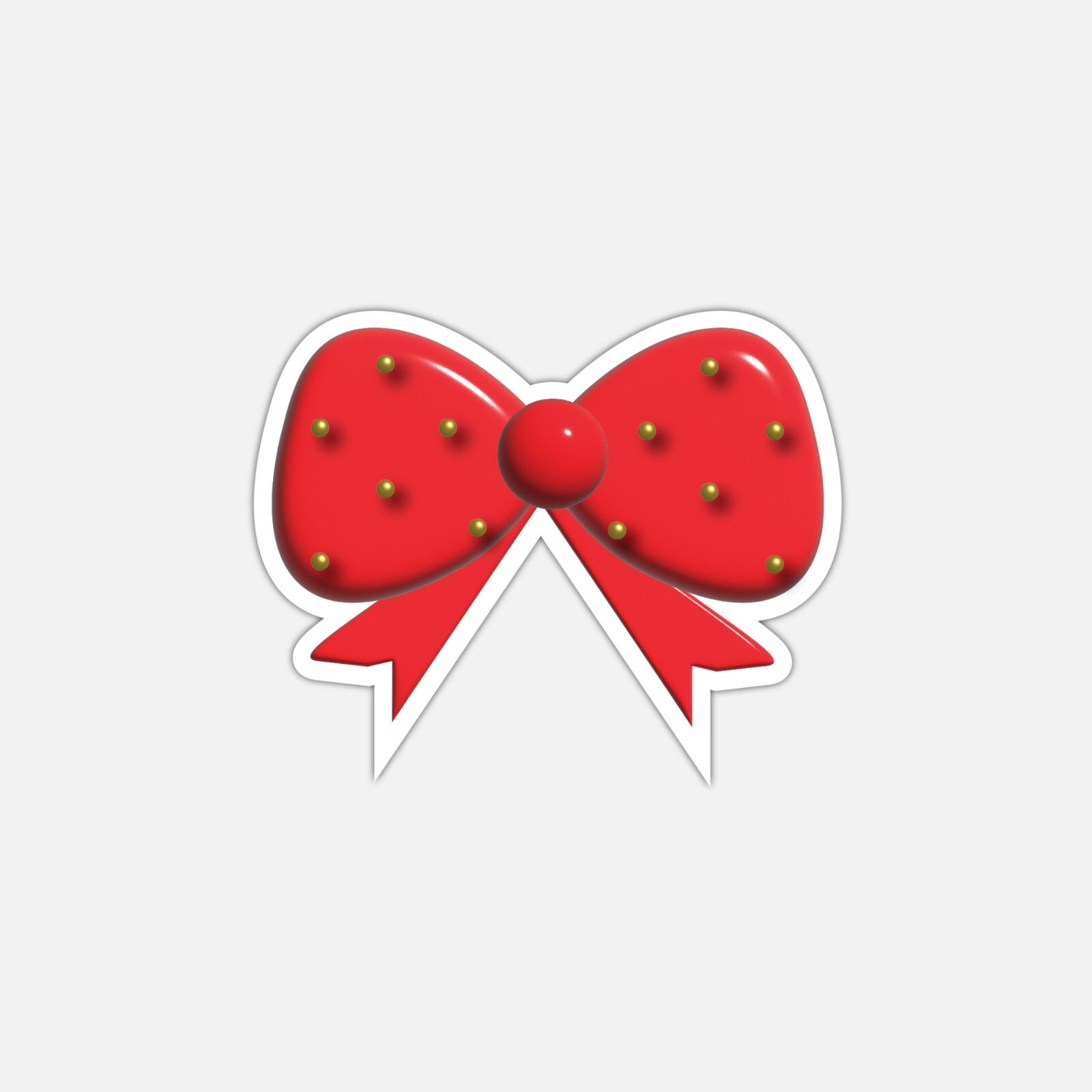 Red Bow Tie Vinyl Sticker Elegant Waterproof Durable Cute Car Decal Laptop