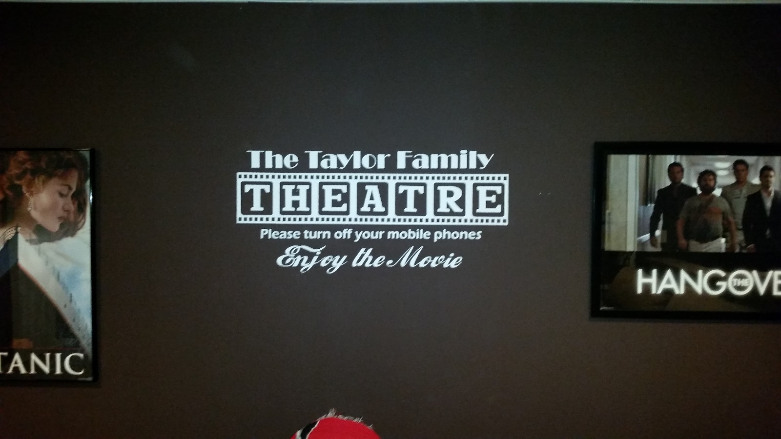 Cinema Theatre personalized sign home movie theater vinyl wall decor mural decal