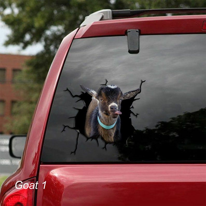 LARGE-SIZED CAR DECALS – GOAT – 3 CHOICES