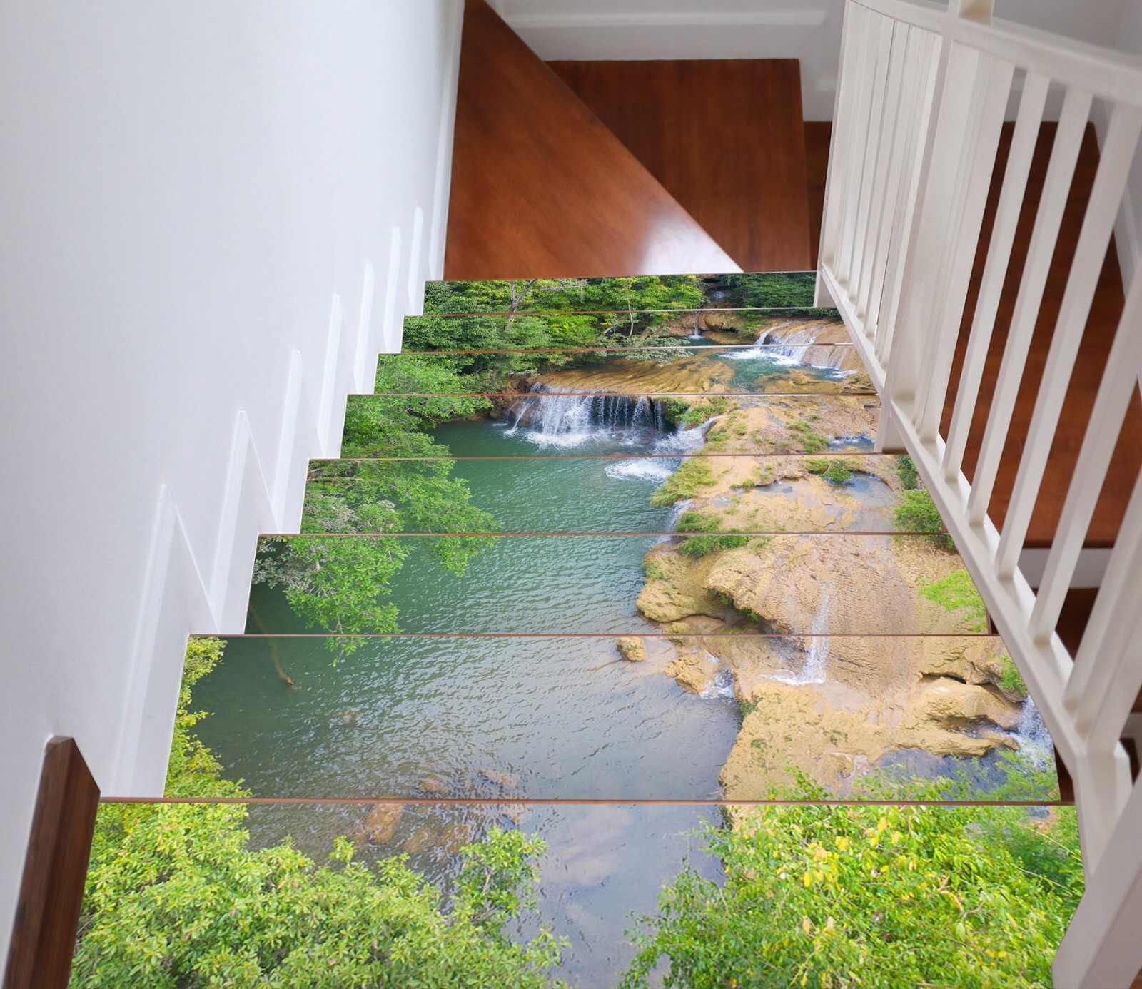 3D Quiet Nature W152 Stairs Risers Decoration Photo Mural Vinyl Wallpaper Vera