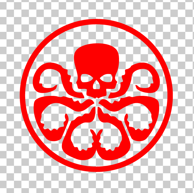 HYDRA SYMBOL (CAPTAIN AMERICA) 7 INCH VINYL STICKER