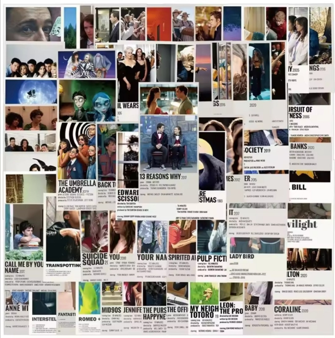 20 PCS Famous Popular Movies Films TV Shows Series Posters Stickers BRAND NEW