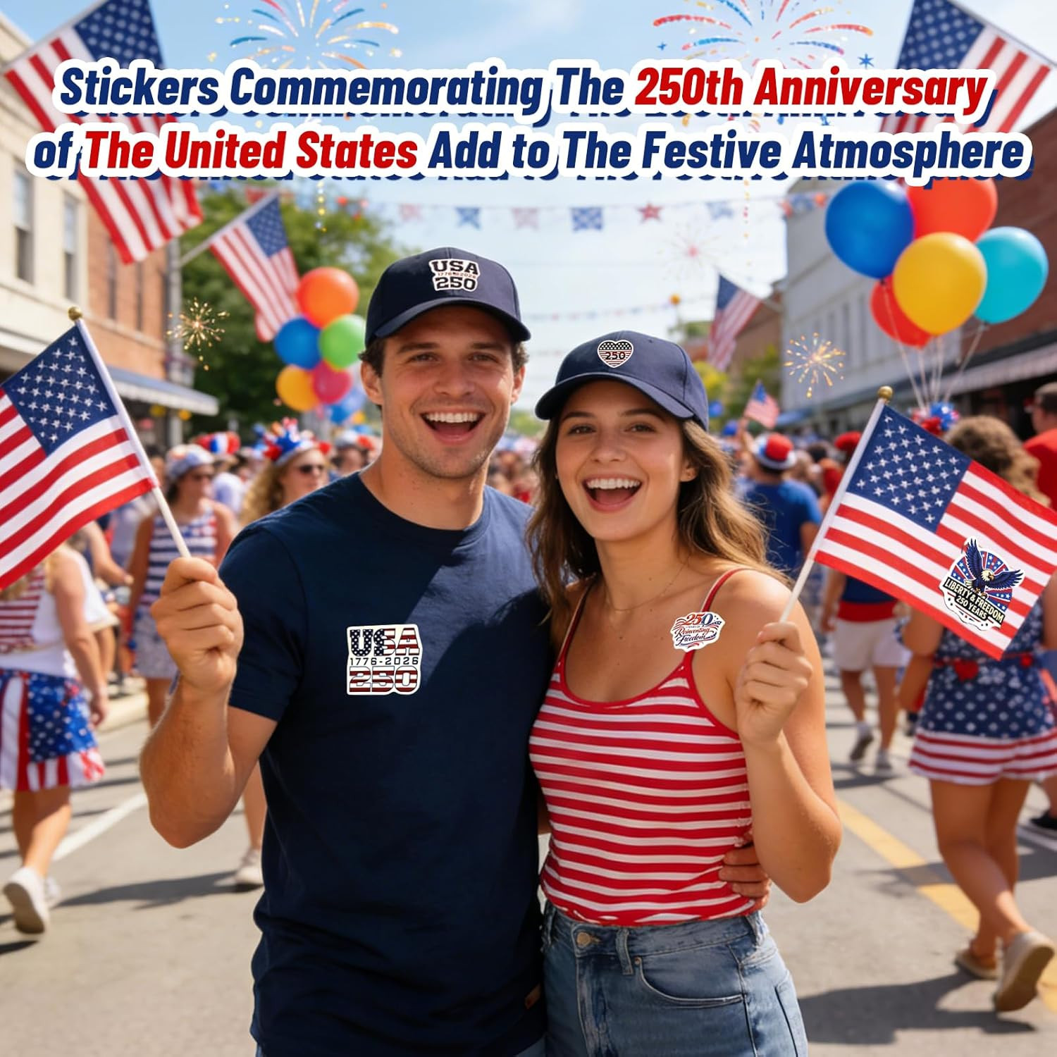 110Pcs America 250Th Anniversary Stickers, Retro American Style Waterproof Vinyl