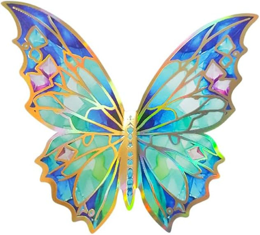 12Pcs Golden Edged Butterfly Wall Sticker 3D Butterflies Room Decor Decals Home