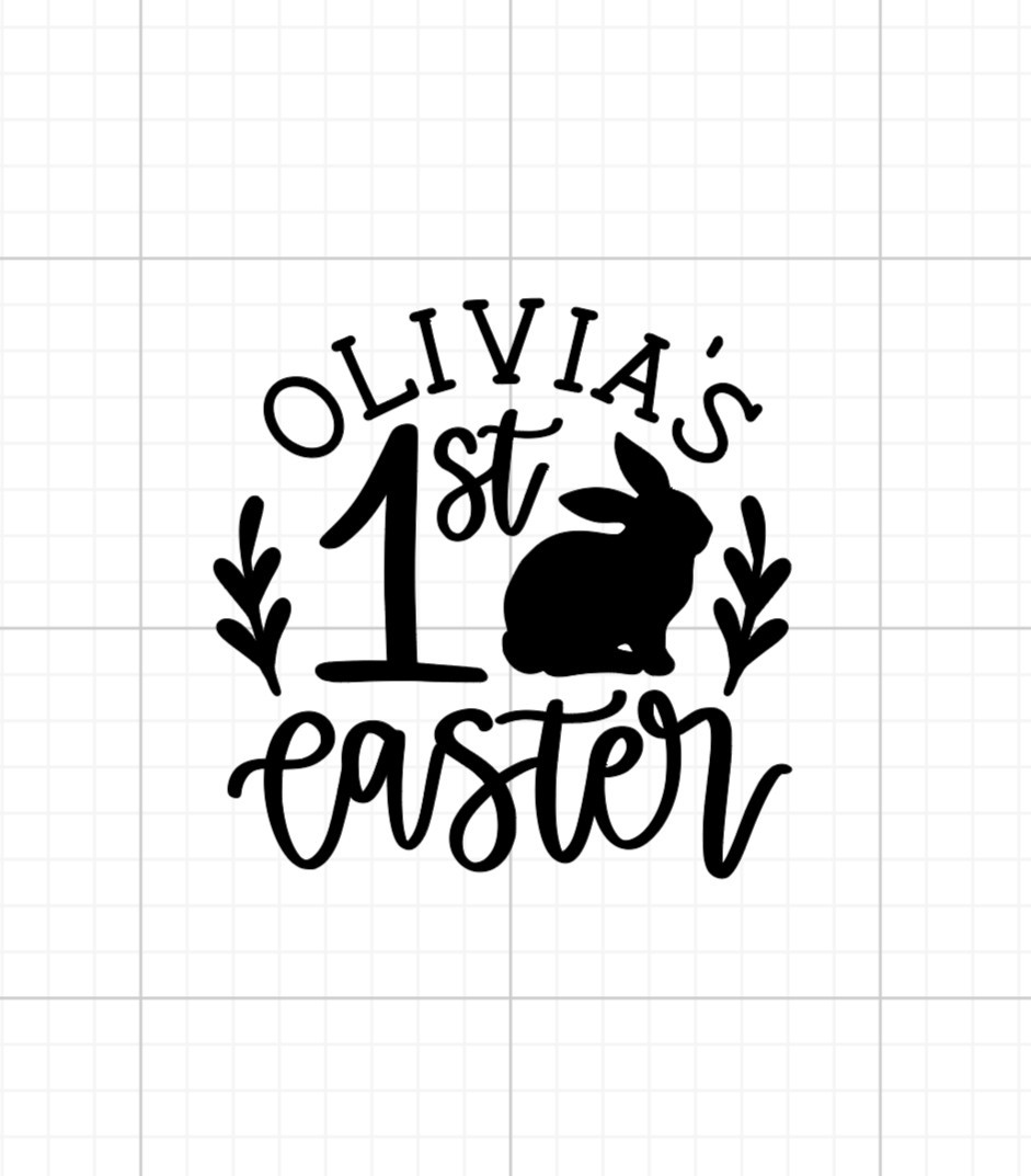 Personalized 1st Easter Heat Transfer Vinyl Iron On Image DIY Shirt Fabric