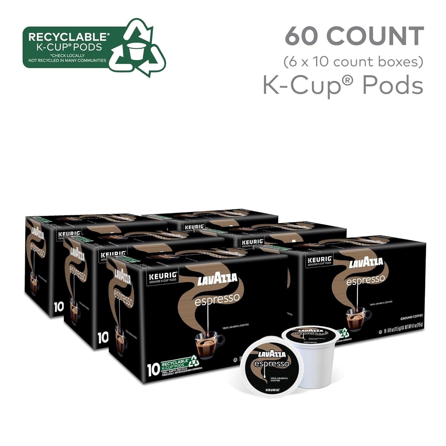 Espresso, Single-Serve Keurig K-Cup Pods, Medium Roast Coffee, 60-Count