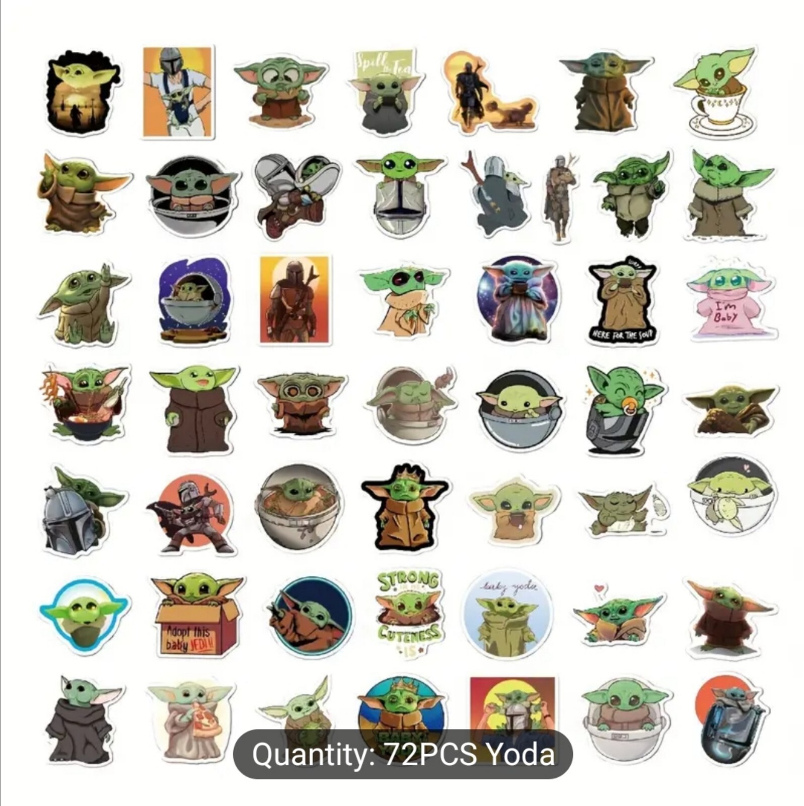 20 PCS Baby Yoda Star Wars Mandalorian Stickers BRAND NEW