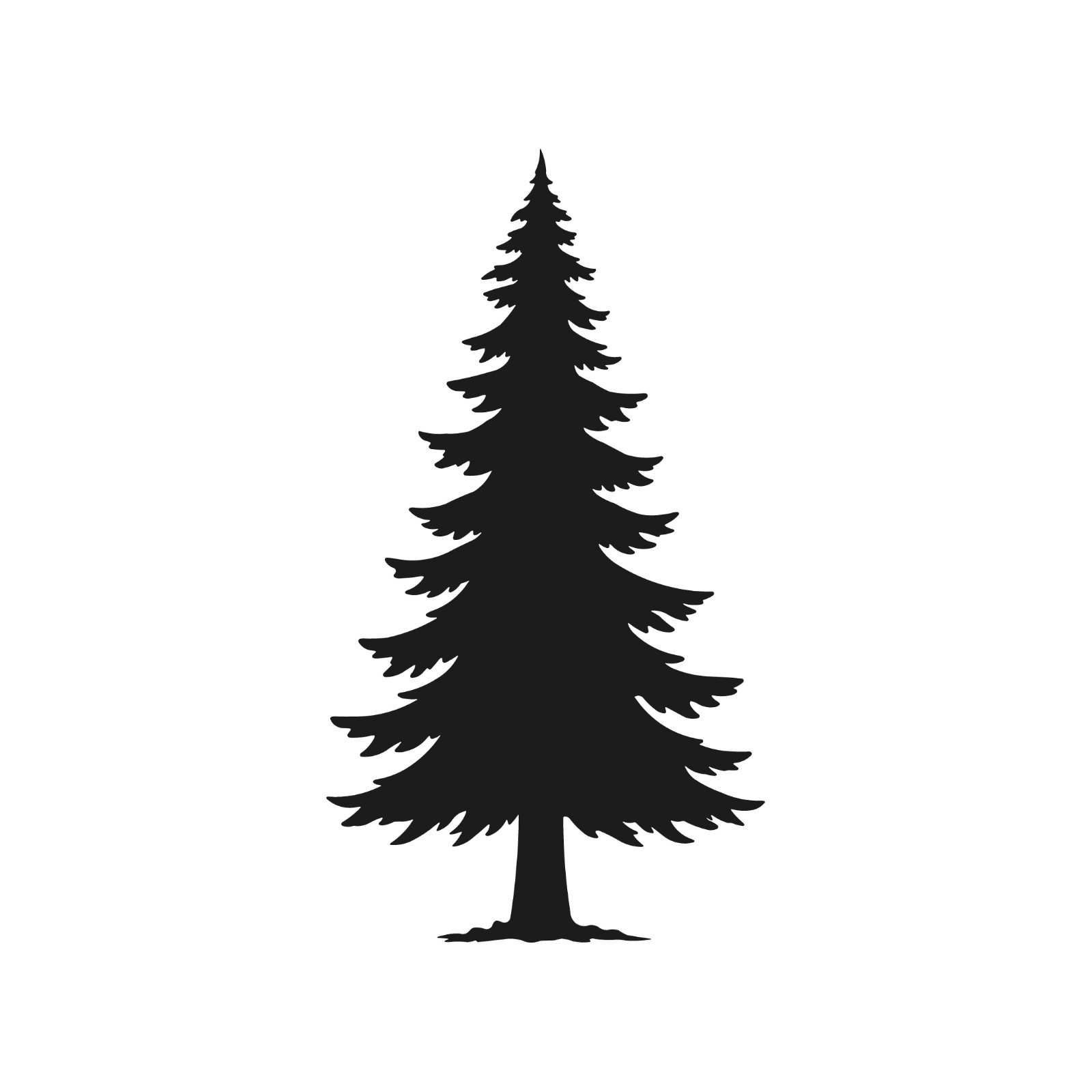 Pine Tree Silhouette Vinyl Decal Woods trees Wilderness Sticker