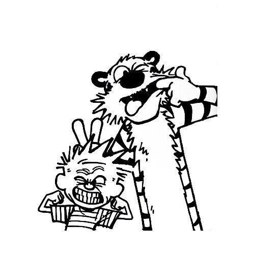Calvin & Hobbes Art Cartoon Vinyl Decal for Laptop Apple Macbook Wall Car Door