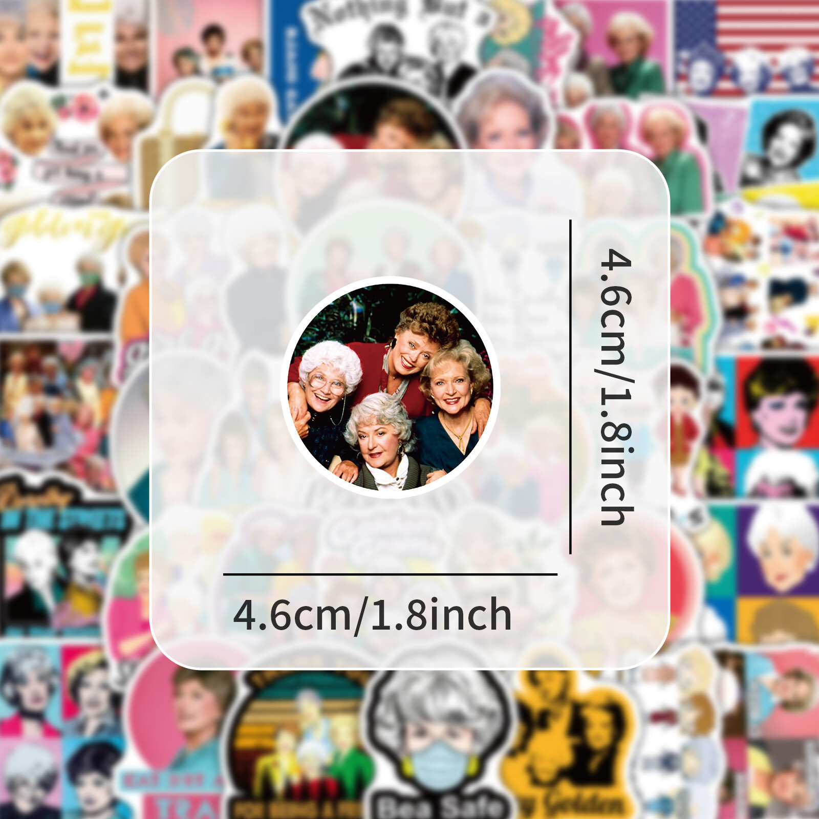 100Pcs Golden Girls Sticker for Adults Teens Girls Scrapbooking Water Bottles