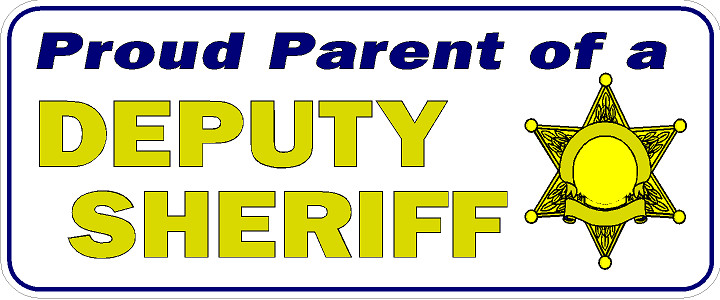 Proud Parent Of A Deputy Sheriff 6 pt Star Reflective Decal Police Officer